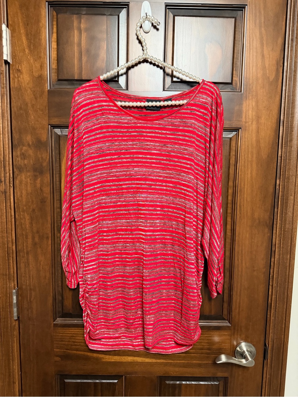 Tribal Red Striped Lightweight Tunic